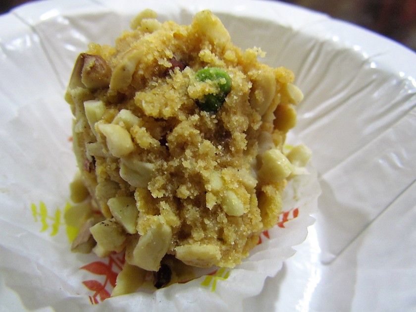 cross section of Daal & dry fruits laddoo